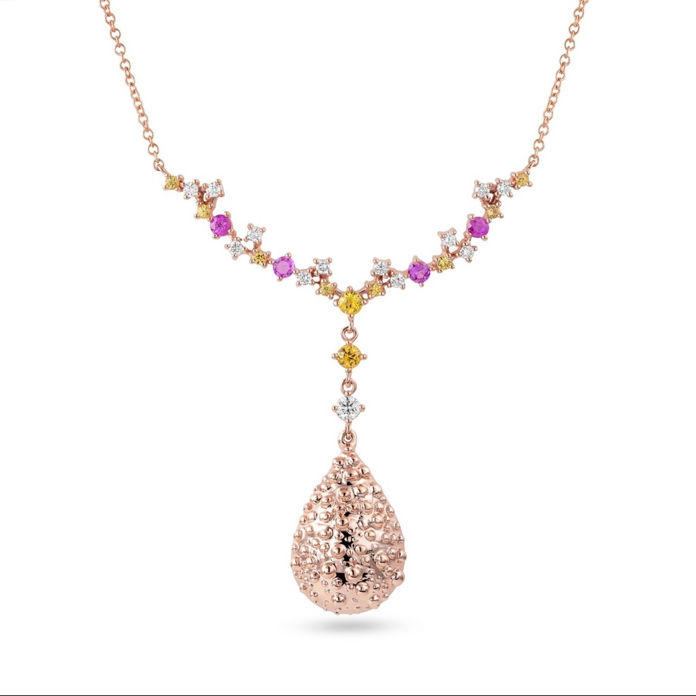 NWT 14KT Rose Gold Splash Necklace